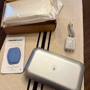 PhoneSoap 3 UV Phone Sanitizer & Charger Silver Open Box